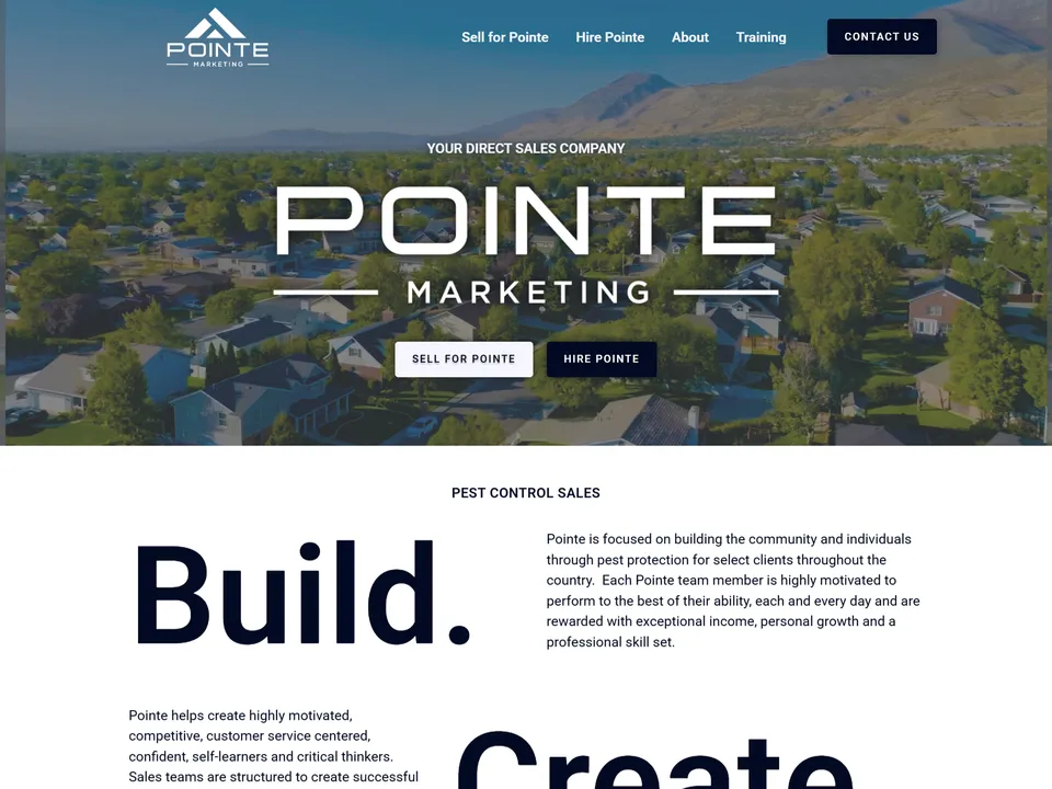 Pointe Marketing website